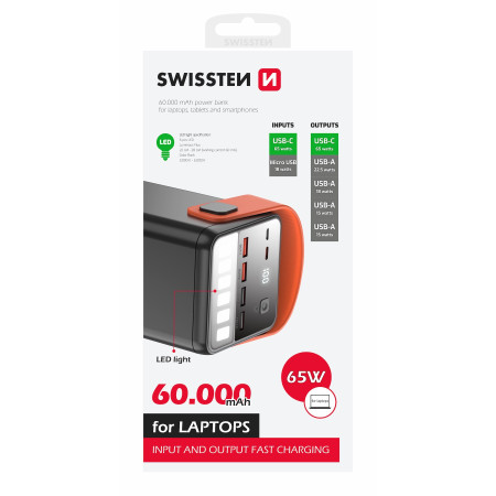 Powerbank Swissten Power Line 60000 mAh 65W
