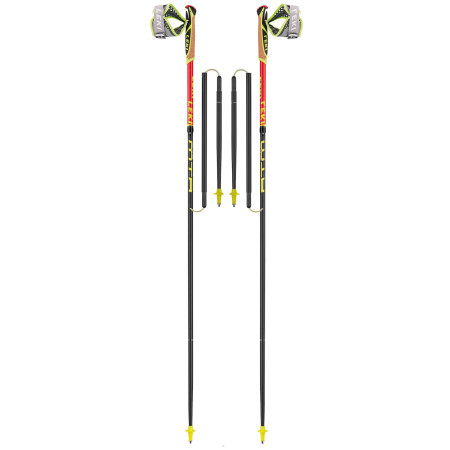 Trail Running Stöcke Leki Micro Trail Race rot FloorescentRedNeonyellowNaturalcarbon