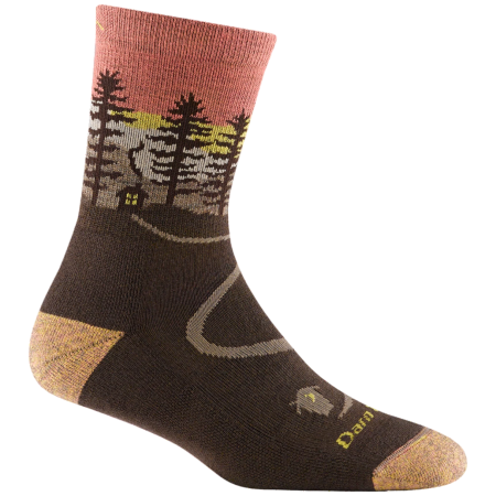 Damensocken Darn Tough Northwoods Micro Crew Midweight With Cushion braun earth