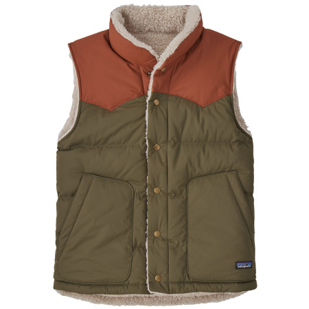 Herren-Daunenweste Patagonia Reversible Bivy Down Vest grün/braun Basin Green