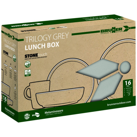 Geschirrset Brunner Lunch Box Trilogy Grey