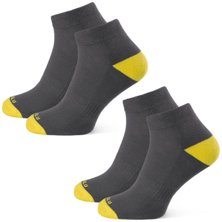 Socken Zulu Everyday 100M 2-pack dunkelgrau Dark Grey/Yellow