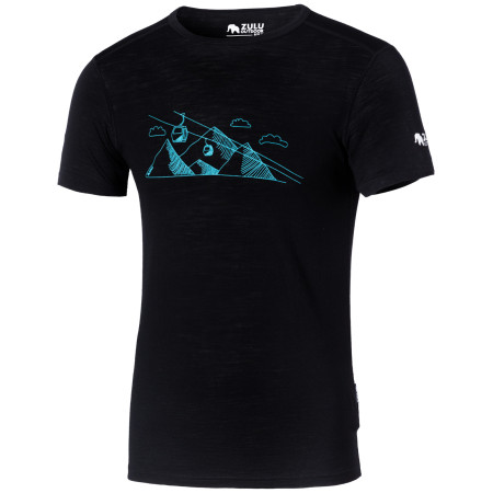 Herren-T-Shirt Zulu Merino 160 Short Cabelway Comfy schwarz black
