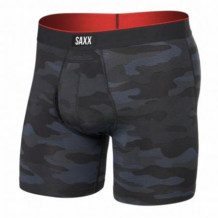 Boxershorts Saxx Multi-Sport Mesh Boxer Brief Fly grau/schwarz remote camo-faded black
