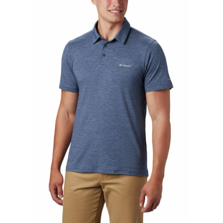 Herren-T-Shirt Columbia Tech Trail Polo blau Collegiate Navy