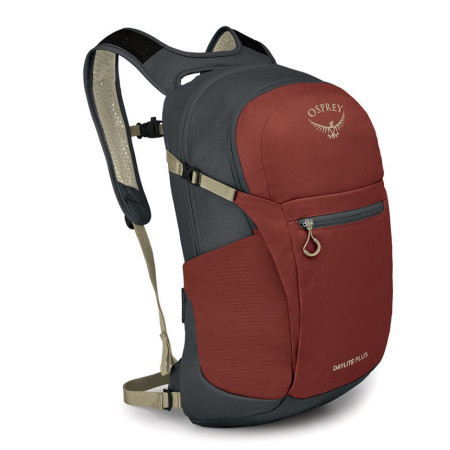 Rucksack Osprey Daylite Plus 2023 grau/rot acorn red/tunnel vision grey
