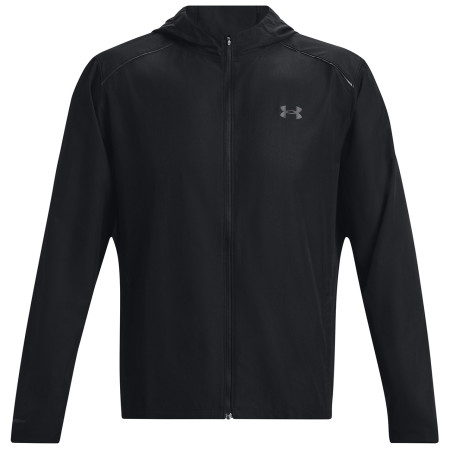 Herren Windjacke Under Armour STORM Run Hooded Jacket schwarz Black / Jet Gray / Reflective