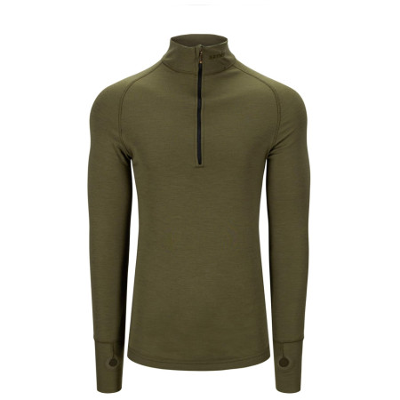 Herren-Rollkragenpullover Brynje of Norway Arctic Tactical Zip-polo 3/4 neck olivenfarbe olive