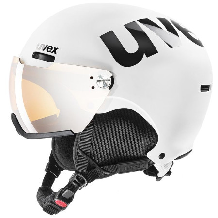 Skihelm Uvex HLMT 500 Visor weiß/schwarz WhiteBlackMat