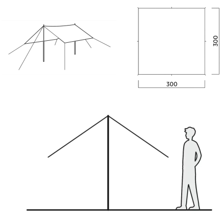 Tarps Easy Camp Norddal Tarp 3 x 3 m