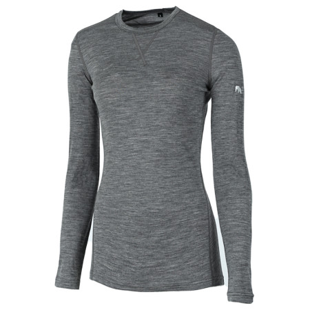 Damen-T-Shirt Zulu Merino 160 Long grau GrayMelange