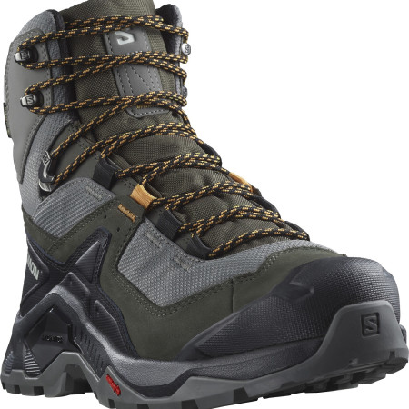 Wanderschuhe Salomon Quest Element Gore-Tex grau/grün Pewter / Beluga / Buckskin