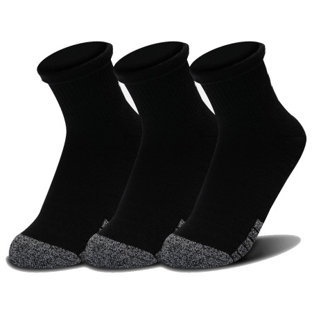 Socken Under Armour Heatgear Quarter 3pk schwarz Black/Black/Steel