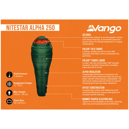 Schlafsack Vango Nitestar Alpha 250