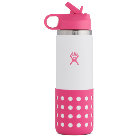 Kindertrinkflasche Hydro Flask Kids Wide Mouth 20 oz Straw Lid/Boot rosa Punch