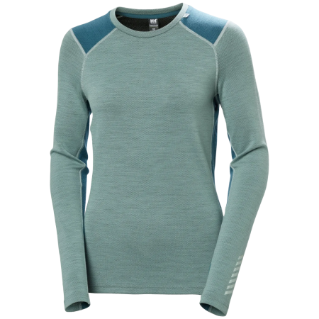 Damen-Funktionsshirt Helly Hansen W Lifa Merino Midweight Crew grün Cactus