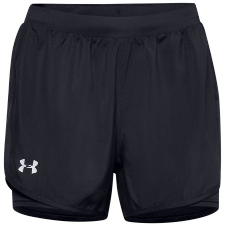 Damenshorts Under Armour Fly By 2.0 2N1 Short schwarz Black / Black / Reflective