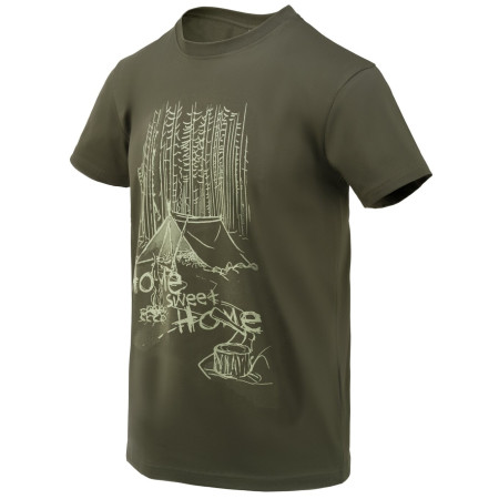 Herren-T-Shirt Helikon-Tex T-Shirt (Home Sweet Home) grün Taiga Green