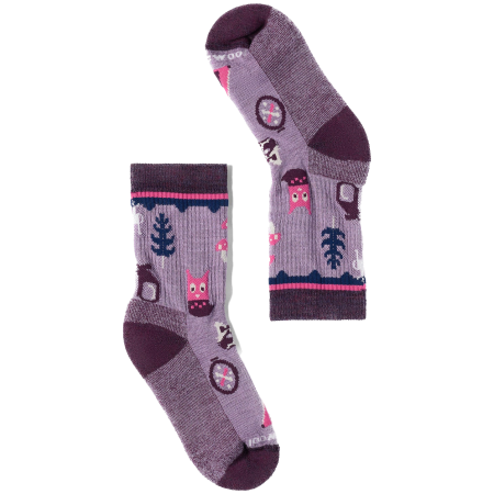 Kindersocken Smartwool Kids' Hike Light Cushion Critter Cache C lila Purple Dawn