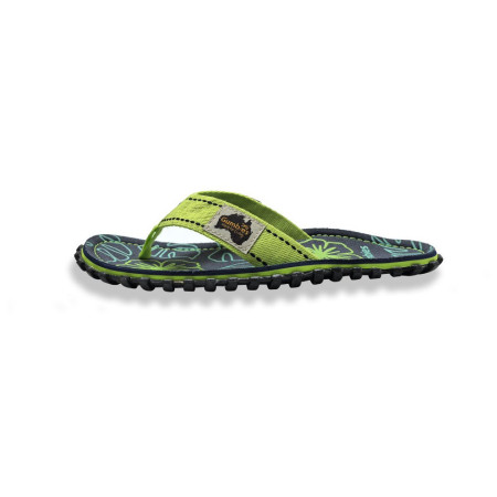 Damen Flip-Flops Gumbies Lime Hibiscus