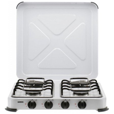 Gaskocher Gimeg Gasherd mit vier Brennern weiß