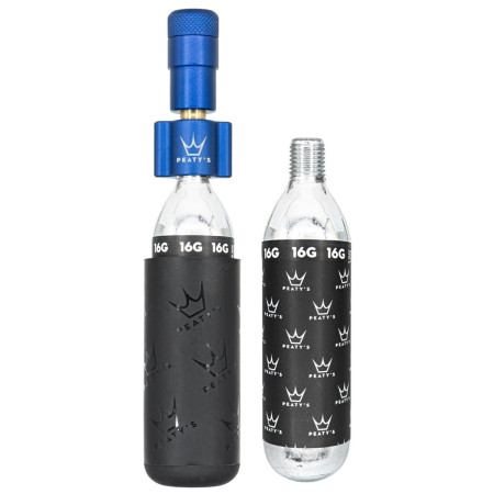 Handpumpe Peaty´s Holeshot Co2 Pumpa + Bombičky 2 Ks - Road & Gravel dunkelblau Navy