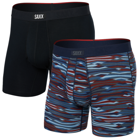 Boxershorts Saxx Vibe Xtra Super Soft Bb Fly 2Pk dunkelblau rough terrain/black