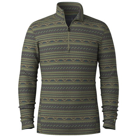 Herren-Funktionsshirt Smartwool M Classic Thermal Merino Base Layer 1/4 Zip dunkel-khaki WINTER MOSS SUMMMIT SOUL