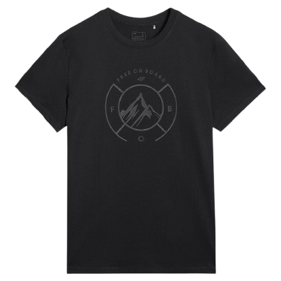 Herren-T-Shirt 4F Tshirt M3138 schwarz DEEP BLACK
