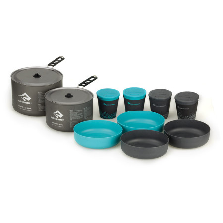 Geschirrset Sea to Summit Alpha Set 4.2 grau/blau Pacific Blue / Grey