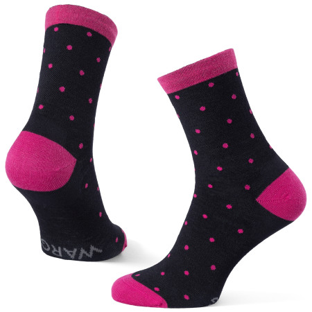 Socken Warg Happy Merino W Mini Dots schwarz/rosa Black/Pink