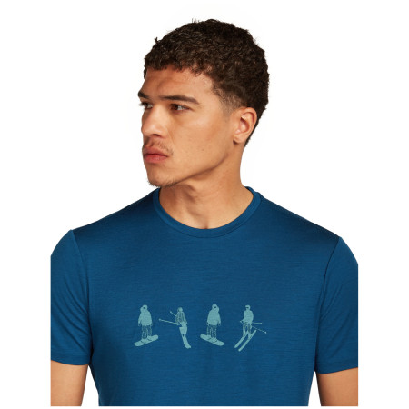 Herren T-Shirt Icebreaker Men Merino 150 Tech Lite SS Tee Snow Day