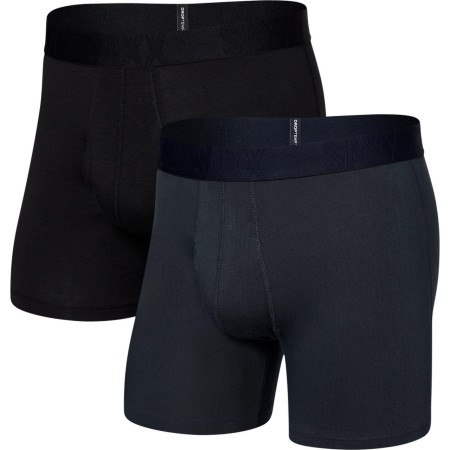Boxershorts Saxx Droptemp Cooling Cotton Bb Fly 2Pk schwarz/blau black/indiaInk