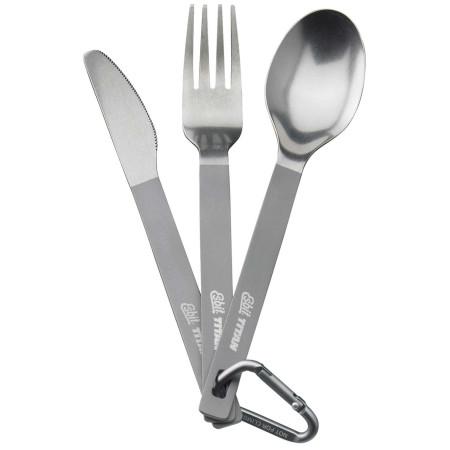 Titan-Besteck Esbit mit Karabiner und Hülle