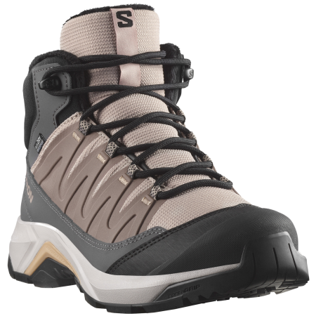 Damen Wanderschuhe Salomon X-Adventure Coldrush Waterproof beige Etherea / Iron / Mahogany Rose