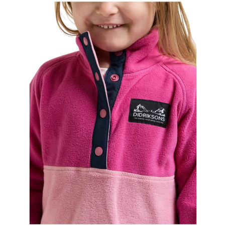 Kinder-Sweatshirt Didriksons Monte Kids Half Bu 6 Cactus Pink