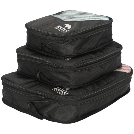 Reise-Organizer Zulu Compression Cube Set schwarz black