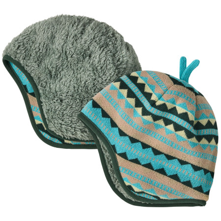 Kindermütze Patagonia Baby Reversible Beanie grau Diamond Stripe: Snowmelt Blue