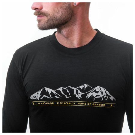 Herren-T-Shirt Sensor Merinowolle PT Mountains langfristig