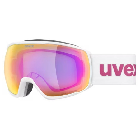 Skibrille Uvex Victorious CV weiß WHITE MATT SL/MIRROR PINK-GREEN S2