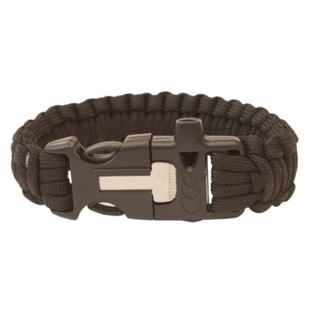 Armband Yate Paracord s píšťalkou a křesadl schwarz