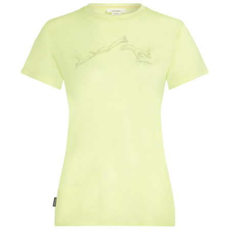 Damen-T-Shirt Icebreaker W Mer 150 Tech Lite SS Tee Airbourne Squ gelb CITRINE