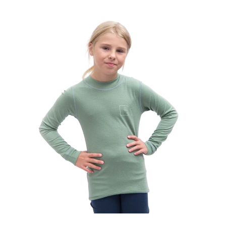 Kinder-Funktionsshirt Sensor Merino DF Logo Up Basil Green