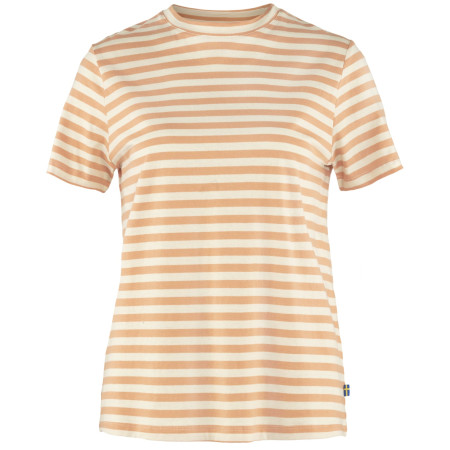 Damen-T-Shirt Fjällräven Striped T-shirt W gelb/weiß Landsort Pink-Chalk White