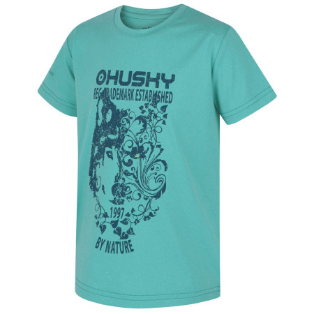 Kinder-T-Shirt Husky Tash K hellgrün turquoise