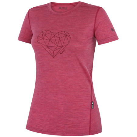Damen-T-Shirt Zulu Merino 160 Short Heart rosa pink