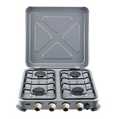 Gaskocher Gimeg Čtyřplotýnkový plynový vařič se zapalovačem grau