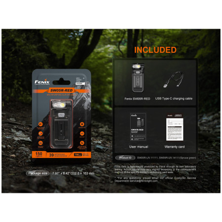 Taschenlampe Fenix SW05R-RED