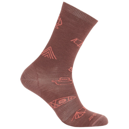 Herrensocken Icebreaker M Mer Lifestyle Ultralight Crew Camp Ess braun CAROB/PLUME