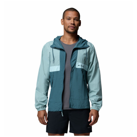Herrenjacke Columbia Spire Valley™ Hooded Windbreaker hellblau Crushed Blue, Everblue, Marine Light